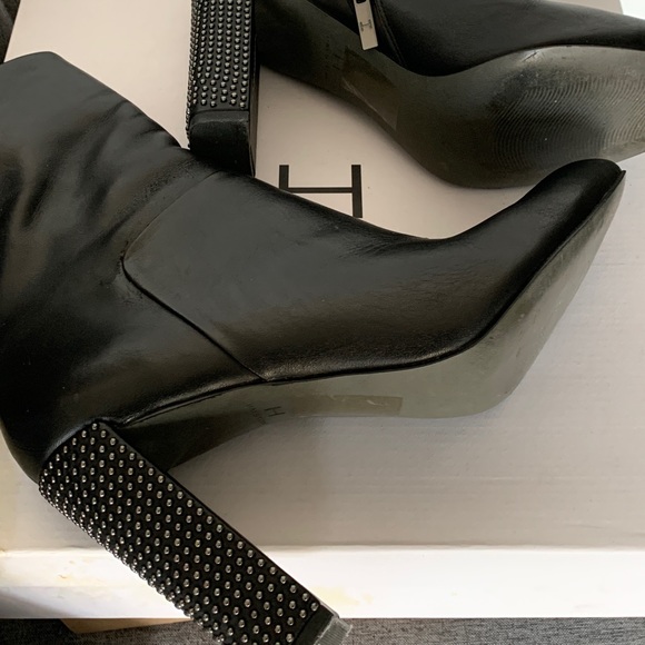 Halston Lea black leather boots - size 9 - Picture 6 of 12
